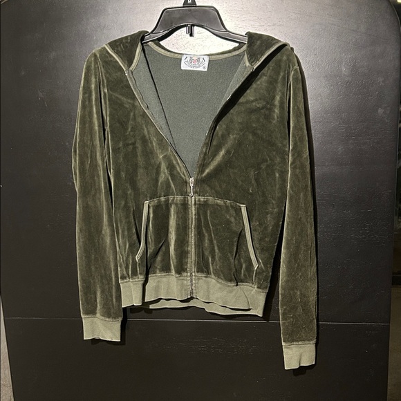 Juicy Couture Dark Green Velvet Women's Jacket - Picture 1 of 4